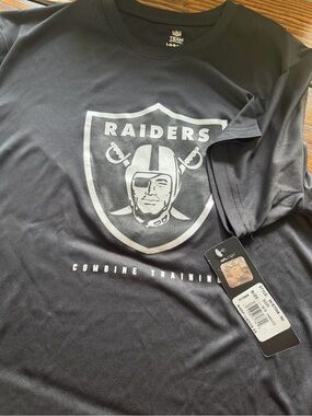 NFL TEAM APPAREL Raiders crewneck t-shirt youth size large 14/16 NWT